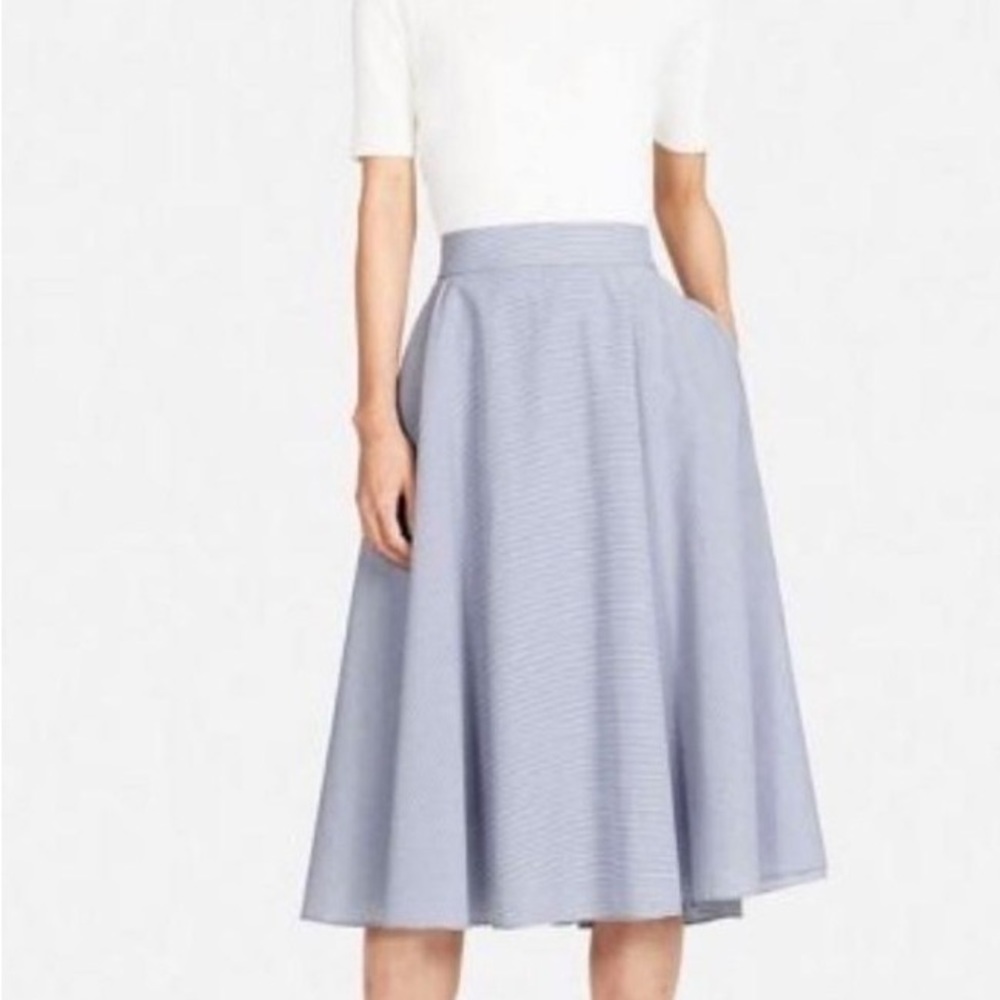 Uniqlo Striped Midi Skirt